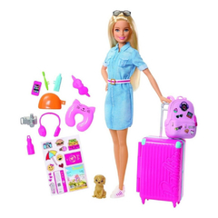 BONECA BARBIE VIAJANTE EXPLORAR E DESCOBRIR COM PET - MATTEL