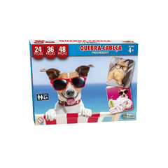 QUEBRA CABEÇA PUZZLE PROGRESSIVO PETS 48 PÇS - PAIS E FILHOS