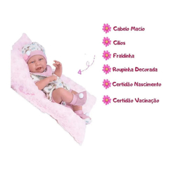 BONECA ANNY DOLL BABY REBORN MACACÃO E BABADOR - COTIPLÁS - comprar online