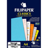 PAPEL VERGE A4 AGUA MARINHA 50 FOLHAS 180G FILIPAPER CLASSICS