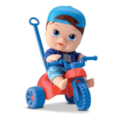 BONECO LITTLE DOLLS PLAYGROUND TRICICLO MENINO - DIVERTOYS