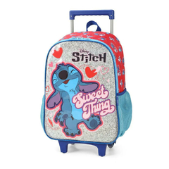 KIT MOCHILA RODINHA LANCHEIRA ESTOJO STITCH - LUXCEL - loja online