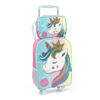 KIT MOCHILA RODINHA LANCHEIRA ESTOJO UNICORNIO ROSA-UP4YOU