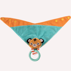 BANDANA 3 EM 1 PLUSH TIGRE COM MORDEDOR E PRENDEDOR DE CHUPETA - BUBA - comprar online