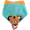 BANDANA 3 EM 1 PLUSH TIGRE COM MORDEDOR E PRENDEDOR DE CHUPETA - BUBA