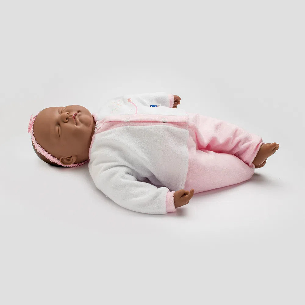 Boneca Bebê Negra Coleção Ninos Reborn - Cotiplas