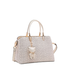 BOLSA FEMININA MONOGRAMA FUN DE MÃO OFF WHITE - CHENSON