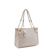 BOLSA FEMININA MONOGRAMA FUN DE MÃO OFF WHITE - CHENSON