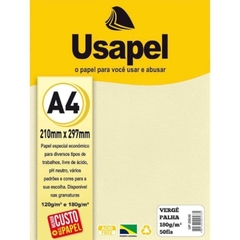 PAPEL VERGE A4 180G C/ 50 FOLHAS PALHA - USAPEL - comprar online