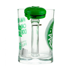 CANECA DE VIDRO PALMEIRAS COM CAMPAINHA 650 ml CERVEJA CHOPP - Mei-Mei Papelaria - Sempre Presente com Você