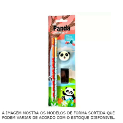KIT PANDA COM LAPIS BORRACHA E APONTADOR - LEO&LEO - comprar online