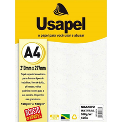 PAPEL GRANITTO A4 180G C/ 50 FOLHAS NATURAL - USAPEL