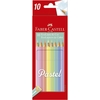 LAPIS TRIANGULAR 10 CORES PASTEL - FABER-CASTELL