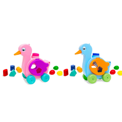 BRINQUEDO BEBÊ EDUCATIVO BABYLAND AZUL OU ROSA PATA BOTA OVO