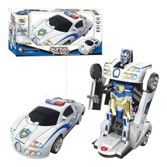 CARRINHO ROBÔ POLICIA TRANSFORMERS COM SOM E LUZ - ZOOP TOYS - comprar online