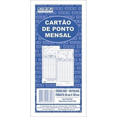 CARTAO DE PONTO MENSAL 100 FOLHAS CARTOLINA PALHA - SAO DOMINGOS