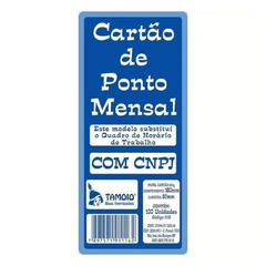 CARTAO DE PONTO MENSAL COM CNPJ 100 FOLHAS MODELO HENRY - TAMOIO