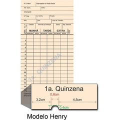 CARTAO DE PONTO MENSAL COM CNPJ 100 FOLHAS MODELO HENRY - TAMOIO - comprar online