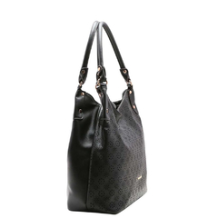 BOLSA FEMININA DE OMBRO PERFURADO FLORAL PRETO - CHENSON - comprar online