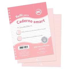 REFIL PARA CADERNO SMART 48 FOLHAS 90G ROSA - DAC