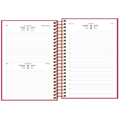 AGENDA EXECUTIVA DIARIA ESPIRAL ROSA NAPOLI 2022 12,9x18,7cm - comprar online