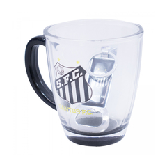 CANECA DE VIDRO SANTOS 350ML COM ABRIDOR DE GARRAFAS na internet