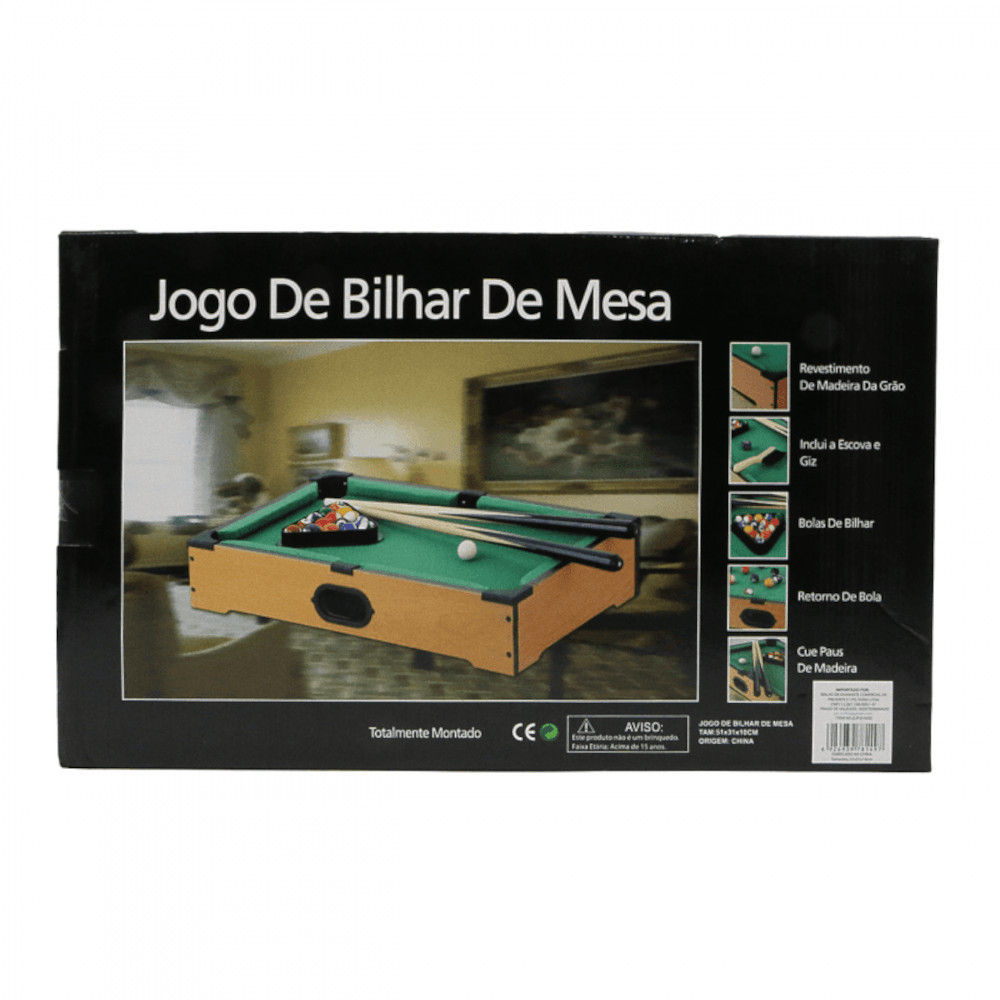 Brinquedo Jogo Mini Mesa De Bilhar Sinuca Infantil Portátil