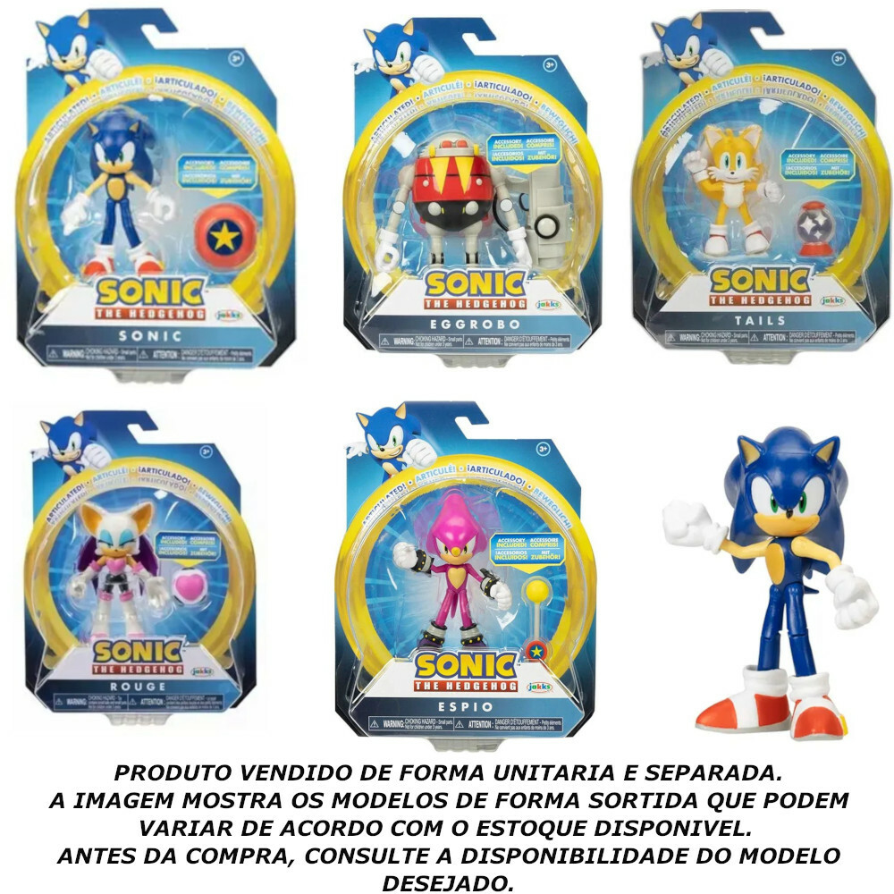 BONECOS COLECAO SONIC 1 UNIDADE SORTIDO- CANDIDE