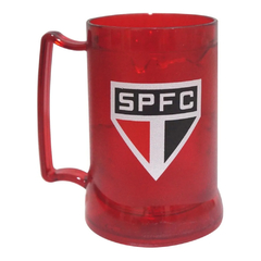 CANECA SÃO PAULO FC 400ML VERMELHA ESCUDO GEL CONGELANTE - comprar online