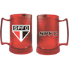 CANECA SÃO PAULO FC 400ML VERMELHA ESCUDO GEL CONGELANTE