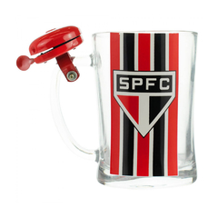 CANECA DE VIDRO SÃO PAULO FC CAMPAINHA 650ml CERVEJA CHOPP - comprar online