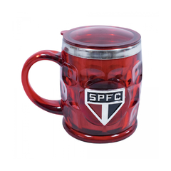 CANECA TÉRMICA SÃO PAULO FC TRICOLOR BRASÃO METAL 500ML