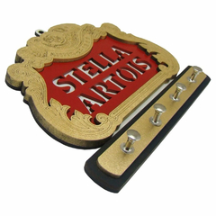 PORTA CHAVES MADEIRA STELLA ARTOIS 19 X 14,5 Cm - comprar online