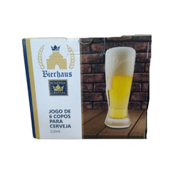 JOGO DE 6 COPOS PARA CERVEJA 210ml BIERHAUS - FULL FIT na internet