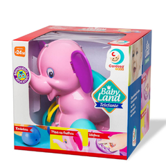 BRINQUEDO INFANTIL BABYLAND TELEFANTE AZUL OU ROSA - CARDOSO - loja online