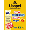 BLOCO P/ DESENHO A3 BRANCO 140G C/ 20 FOLHAS - USAPEL