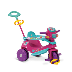 TRICICLO VELOBABY PASSEIO E PEDAL (ROSA) - BANDEIRANTE - Mei-Mei Papelaria - Sempre Presente com Você