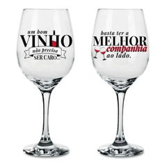 TACA VINHO 2UN UM BOM VINHO - BRASFOOT - comprar online