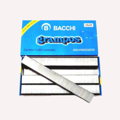 GRAMPO GALVANIZADO 26/8 CAIXA COM 5000 UNIDADES - BACCHI - comprar online