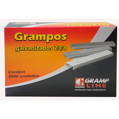 GRAMPO GALVANIZADO 23/8 CAIXA COM 5000 UNIDADES - GRAMP LINE