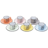 CONJUNTO 6 XICARAS DE PORCELANA 80ML PARA CAFE COLORIDAS WORDS - BON GOURMET