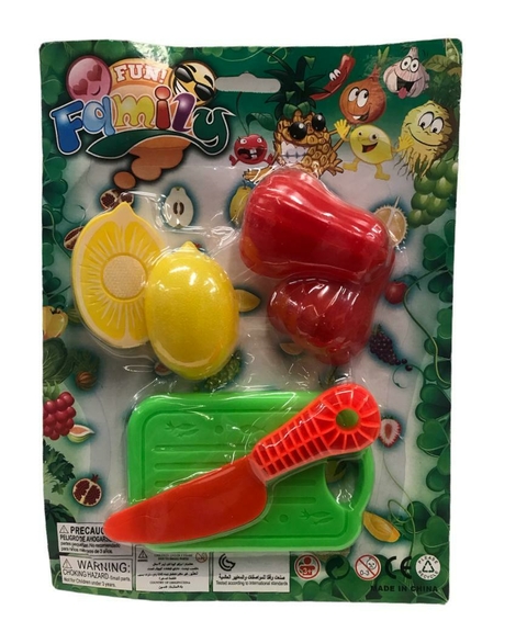 SET FRUTAS CON VELCRO, BANDEJA Y CUCHILLO (8802202363479)