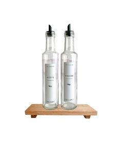 SET X2 ACEITEROS 250ML CILÍNDRICOS TRANSPARENTE - comprar online