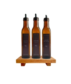 SET X3 ACEITEROS 250ML CUADRADOS ÁMBAR - comprar online