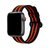 Pulseira Nylon Fecho Preto Laranja Compatível com Apple Watch