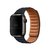 Pulseira Elos Couro Azul Blackout Compatível Com Apple Watch