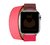 Pulseira Couro Duas Voltas Double Tour Marrom Rosa Compatível com Apple Watch