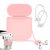 Kit 4 Peças Case Segurador Fio Rosa Compatível Com AirPods 1 2