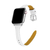 Pulseira Couro Slim Fina Branca Compatível com Apple Watch