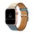 Pulseira Couro Single Tour Azul Claro Creme Compatível com Apple Watch na internet